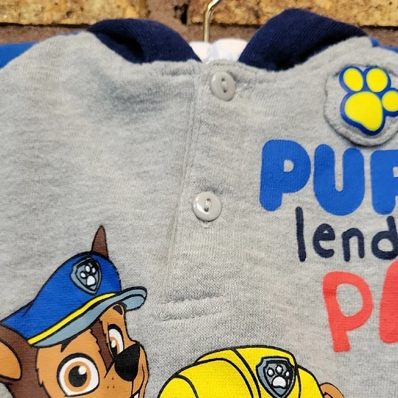 Paw Patrol Blue and Gray Hoodie SIZE 3-6 Months - Picture 9 of 9